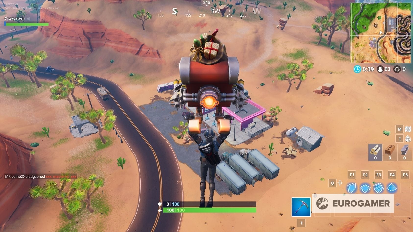 Vị trí Trucker's Oasis trong Fortnite nhìn từ bên ngoài