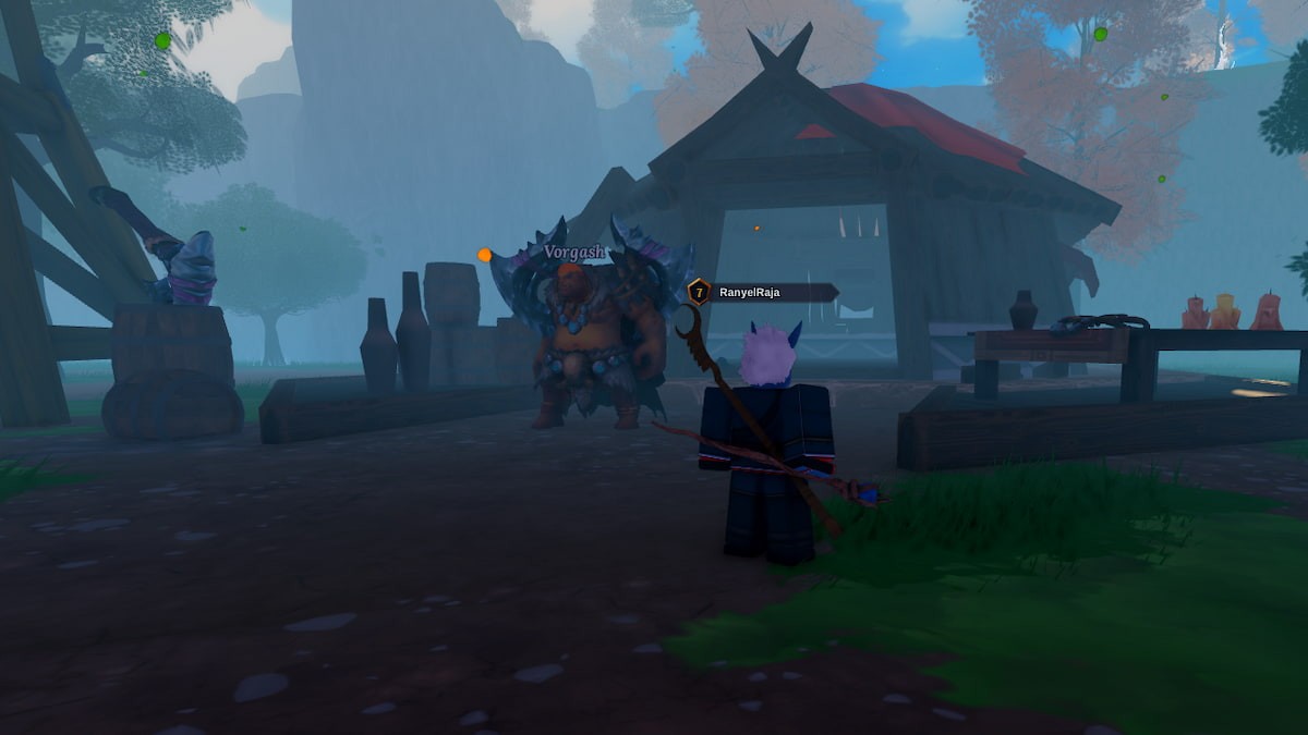Vorgash - NPC hình Orc giao nhiệm vụ chính tại Floran Town trong Devas of Creation