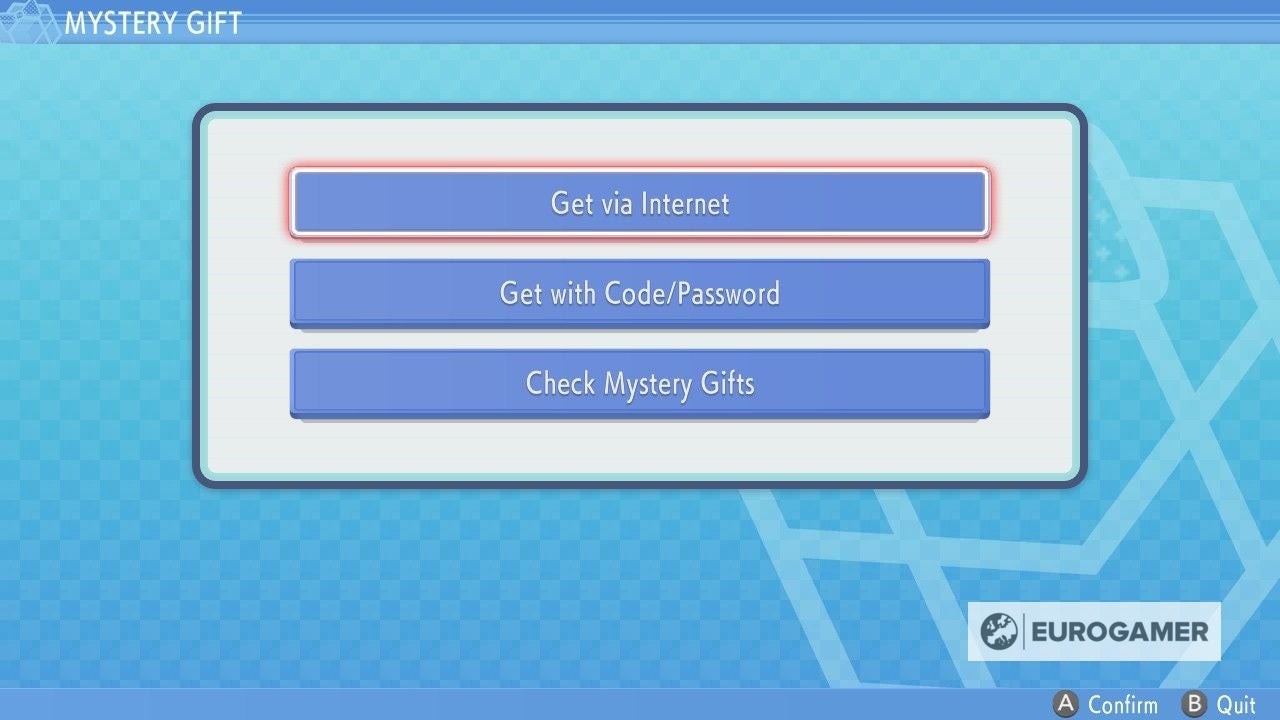 Xác nhận nhận Manaphy Egg qua Internet Mystery Gift BDSP