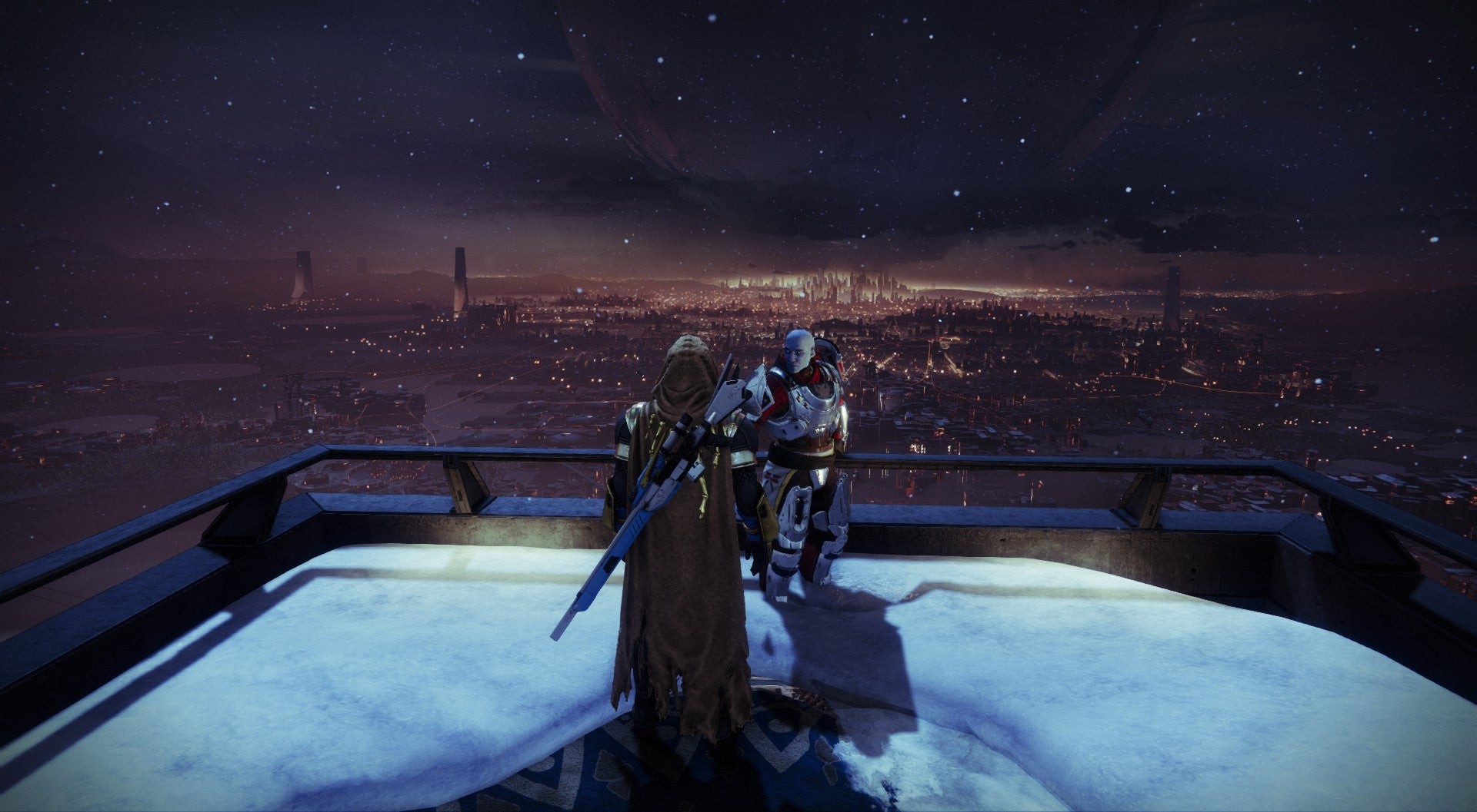 Zavala nhận bánh quy từ Guardian trong sự kiện The Dawning tại Destiny 2